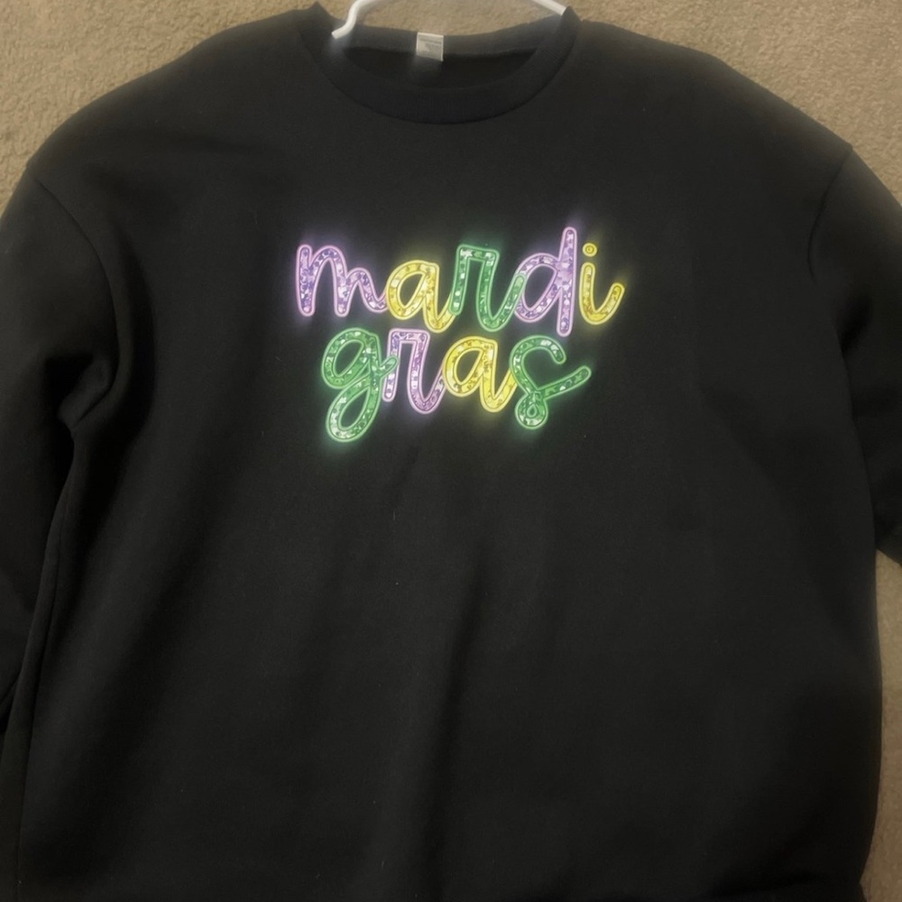 Black Mardi Gras Sweatshirt Women